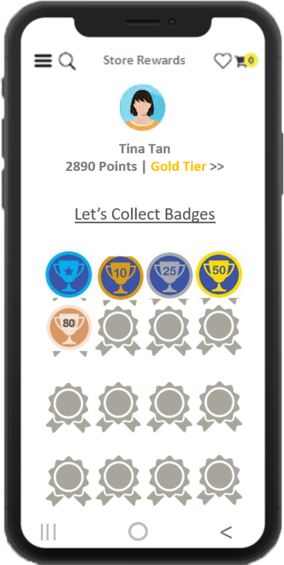 Badge levels loyalty program