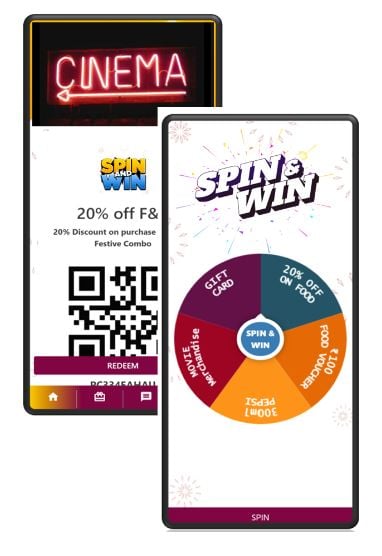 Spin and Win gamification for cinema