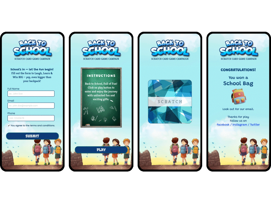 Back-to-school reward vouchers