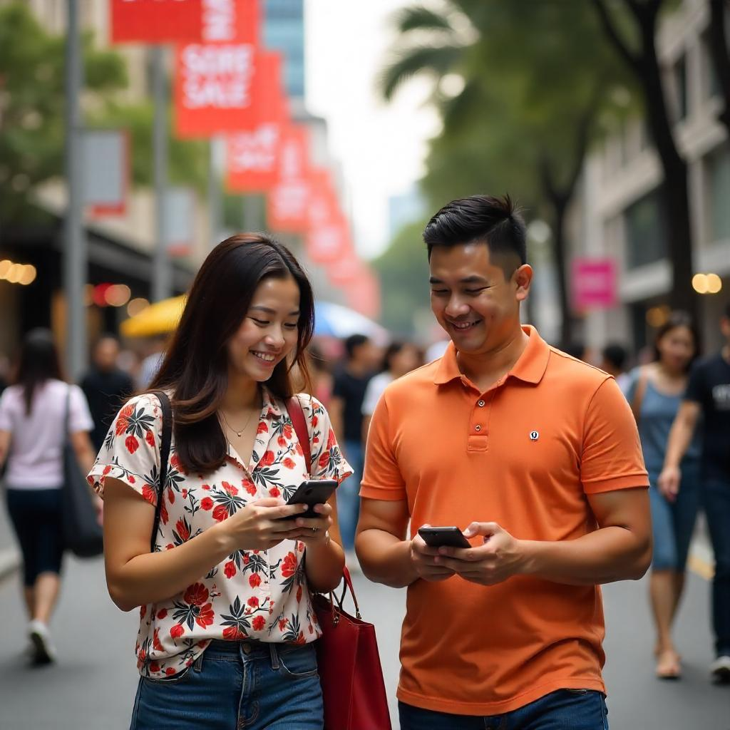 Image of Shoppers getting Voucher alert during GSS